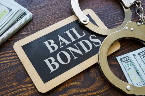 Plate Bail Bonds And Handcuffs On It